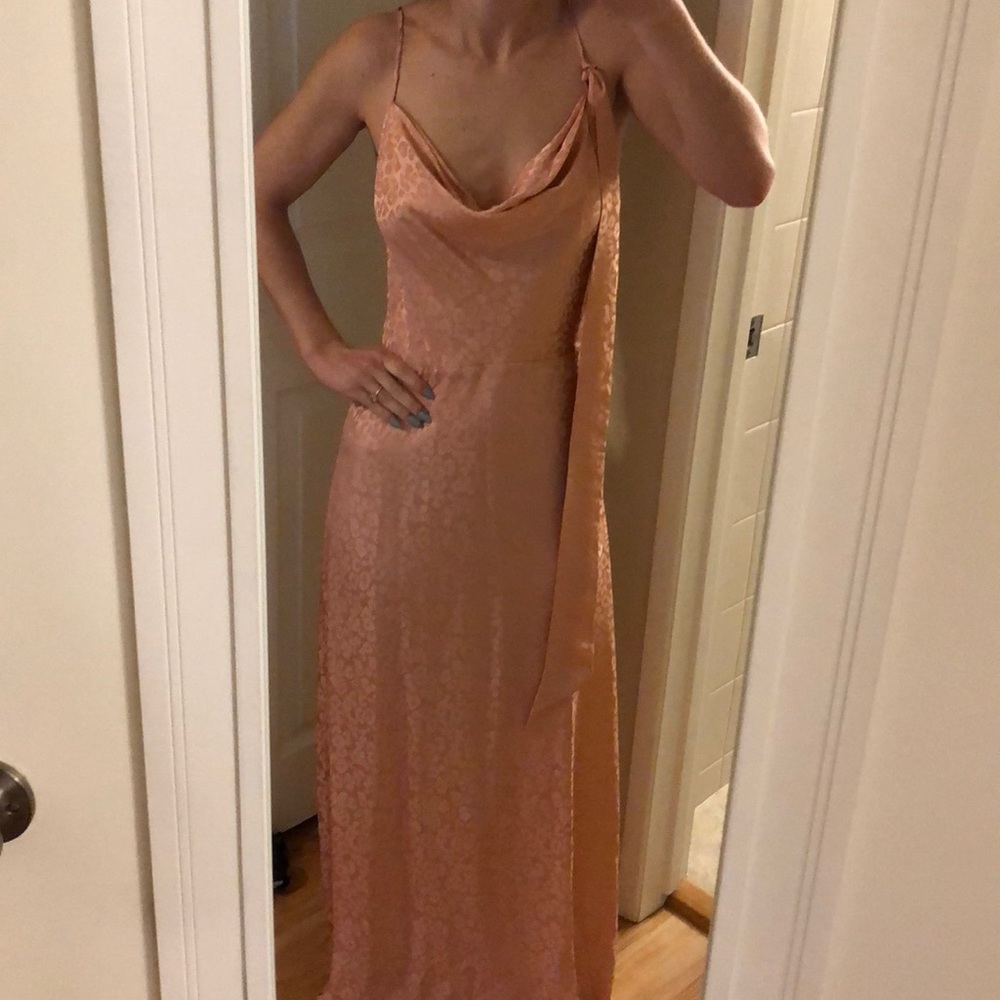 LPA Silk Leopard Jacquard Maxi Dress size small